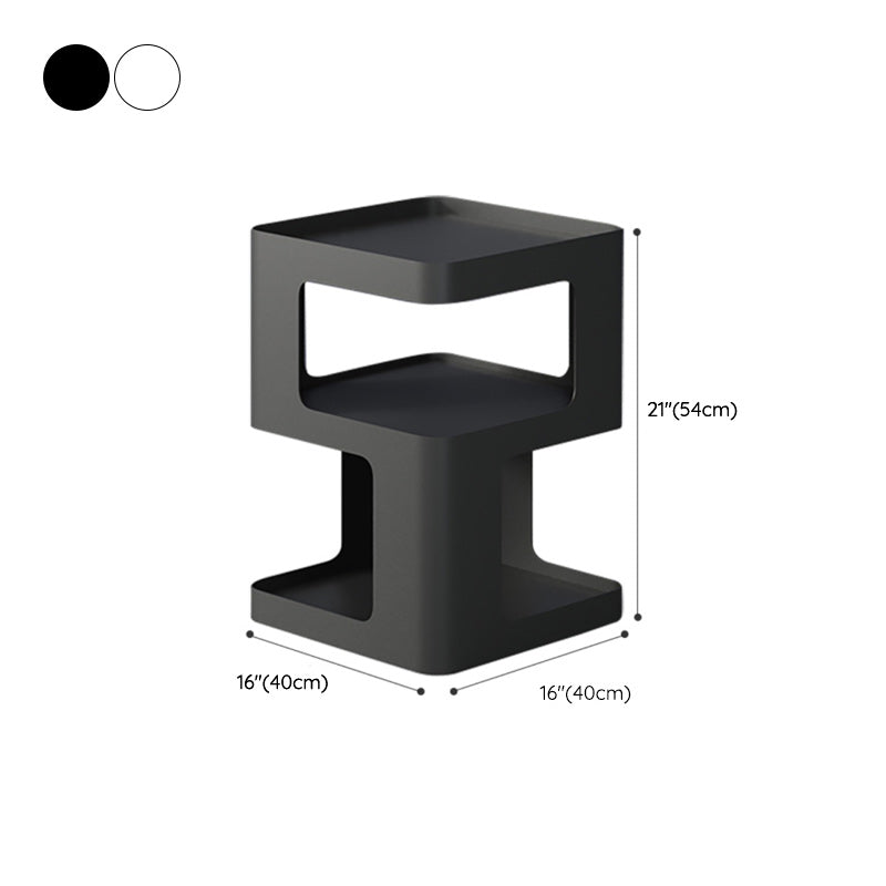 15" Wide Contemporary Corner Table Square Storage Accent Side Table