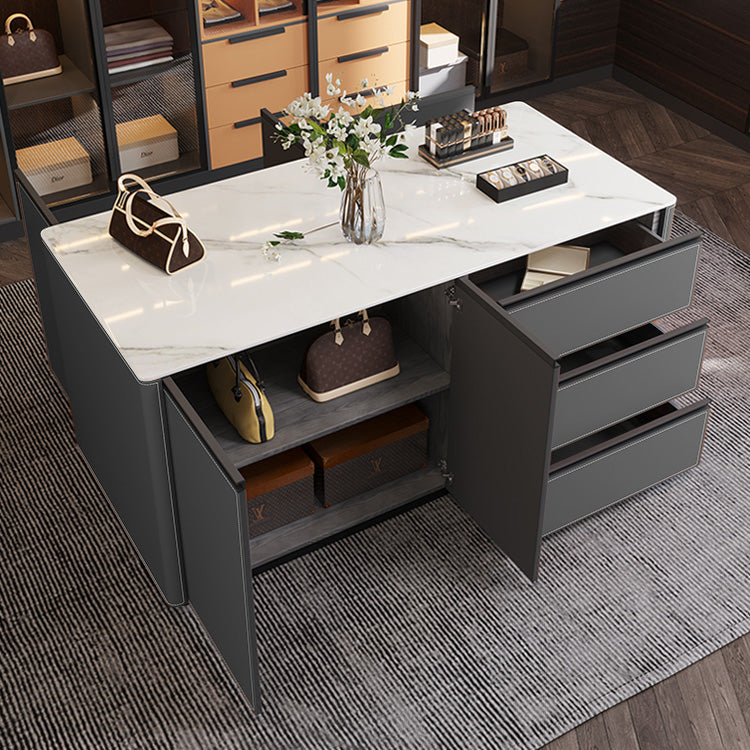 Modern Dining Room Kitchen Island Table Prep Table with Drawer