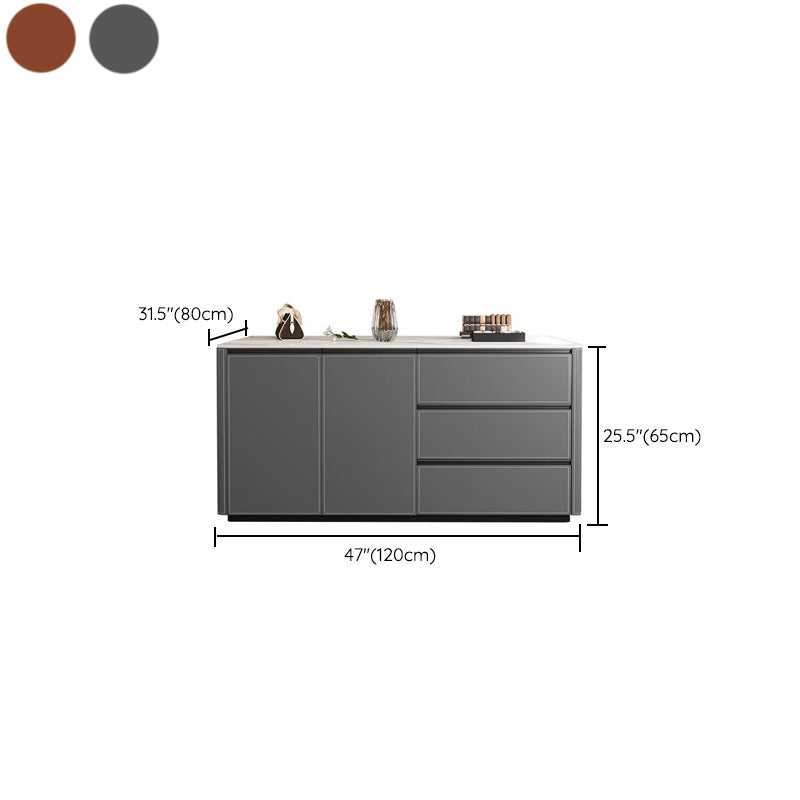 Modern Dining Room Kitchen Island Table Prep Table with Drawer