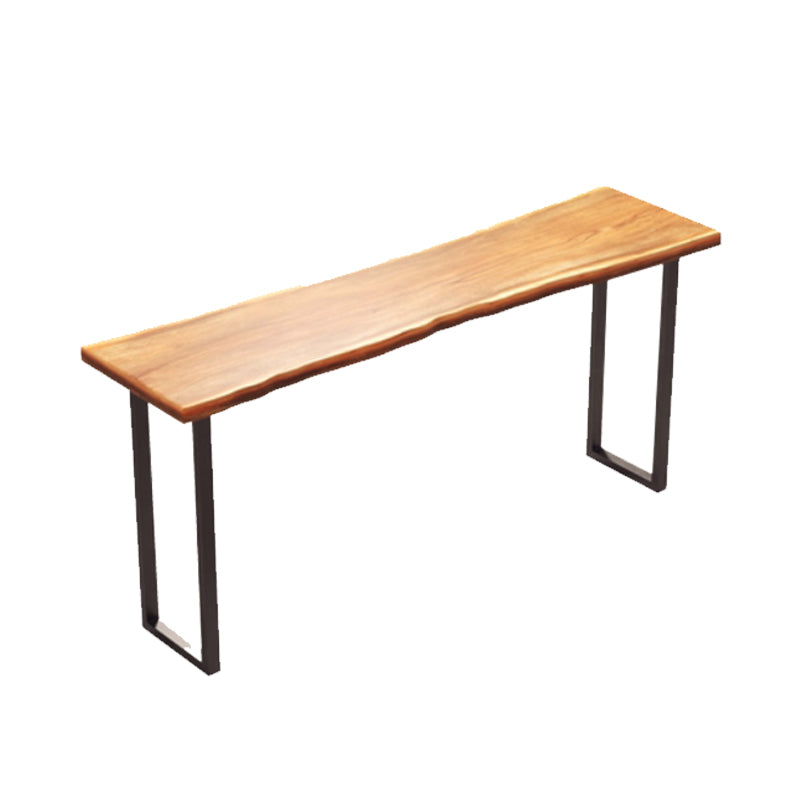 Pine Wood Rectangle Bar Table Modern Metal Legs for Milk Tea Shop