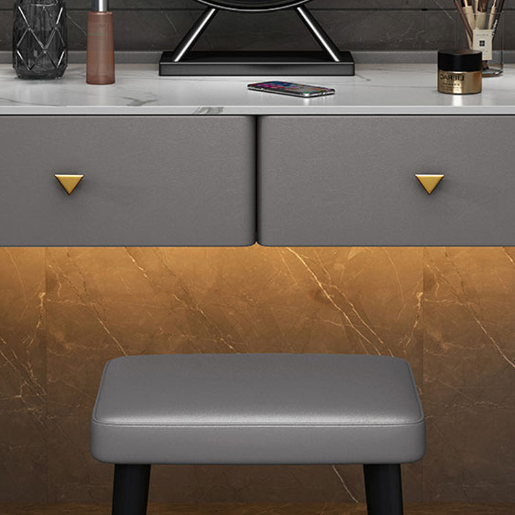 Contemporary Double Drawers Make-up Vanity Marble Makeup Vanity Desk Table