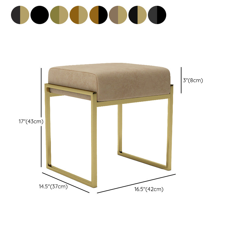 Modern Faux Leather Ottoman Pure Color Waterproof Rectangle Chair Ottoman