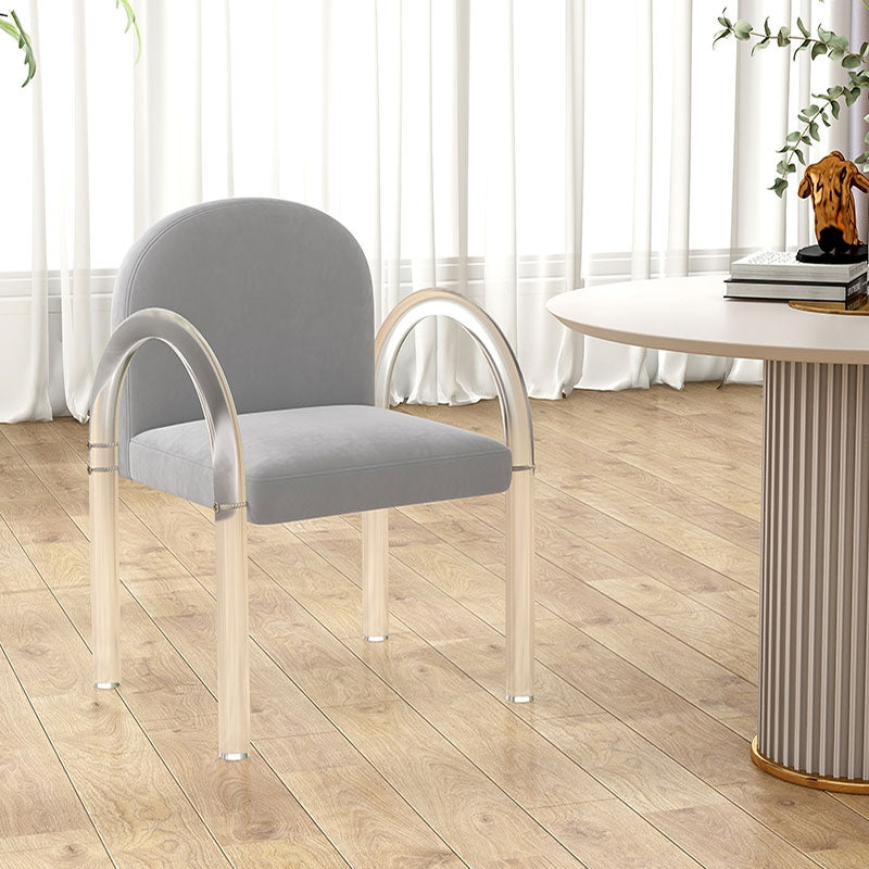 Modern Simple Arm Chair Plastic Frame Dining Chair for Dining Room