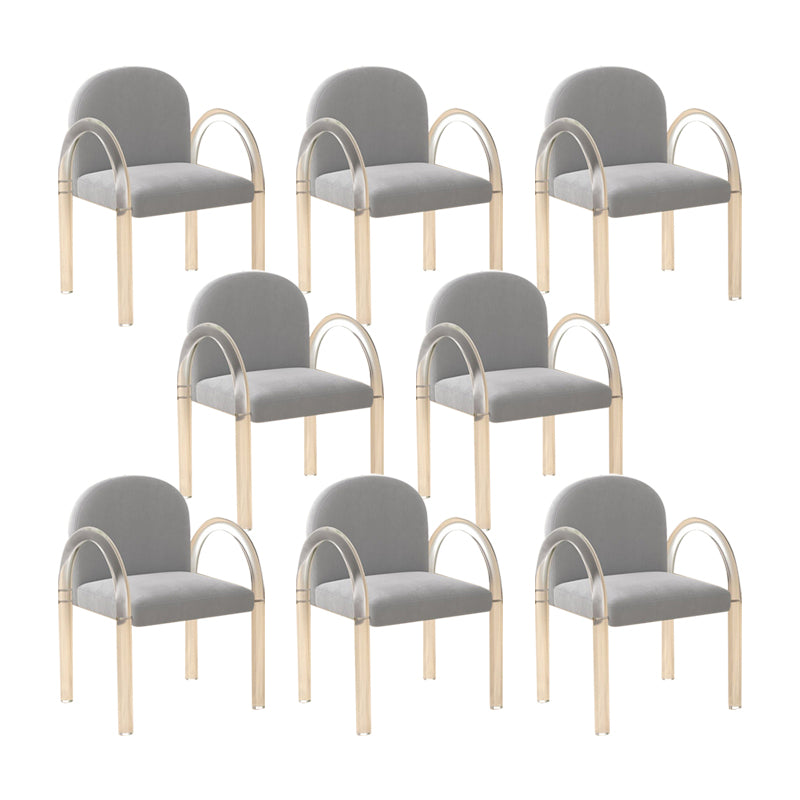 Modern Simple Arm Chair Plastic Frame Dining Chair for Dining Room