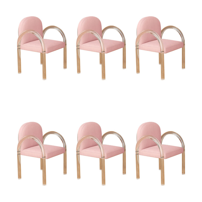 Modern Simple Arm Chair Plastic Frame Dining Chair for Dining Room