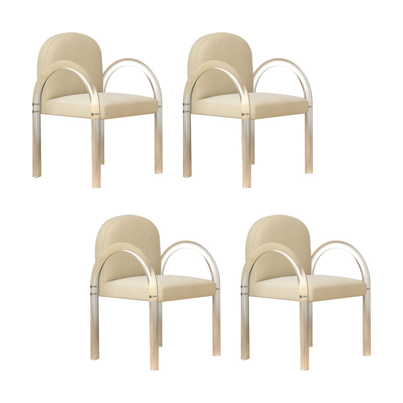 Modern Simple Arm Chair Plastic Frame Dining Chair for Dining Room