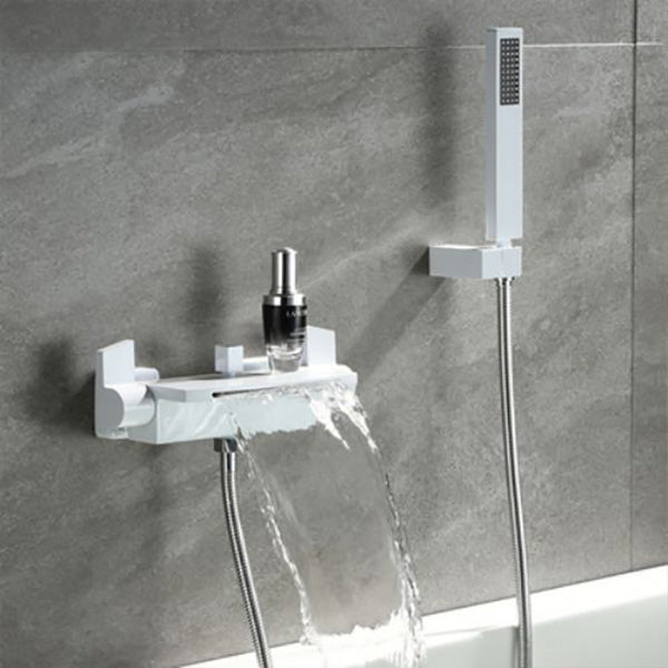 Modern Shower Faucet Brass Handheld Shower Head Wall Mounted Shower Trim