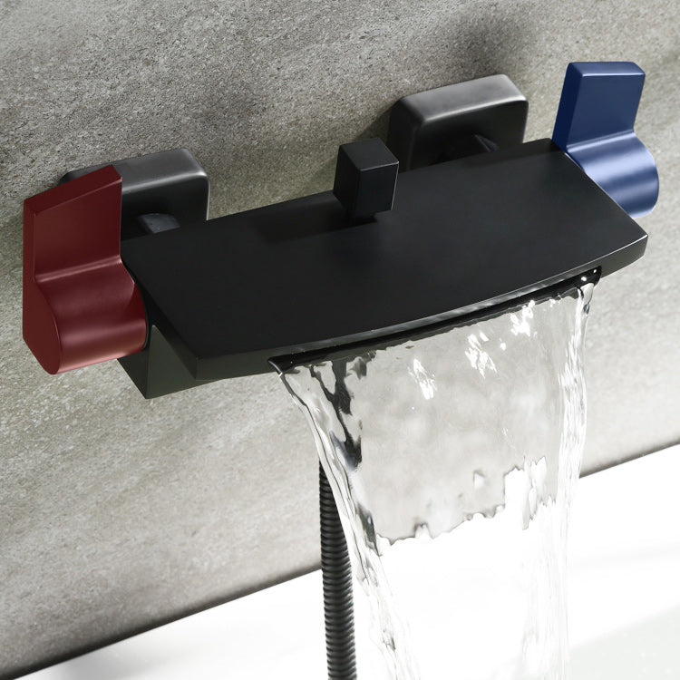 Modern Shower Faucet Brass Handheld Shower Head Wall Mounted Shower Trim