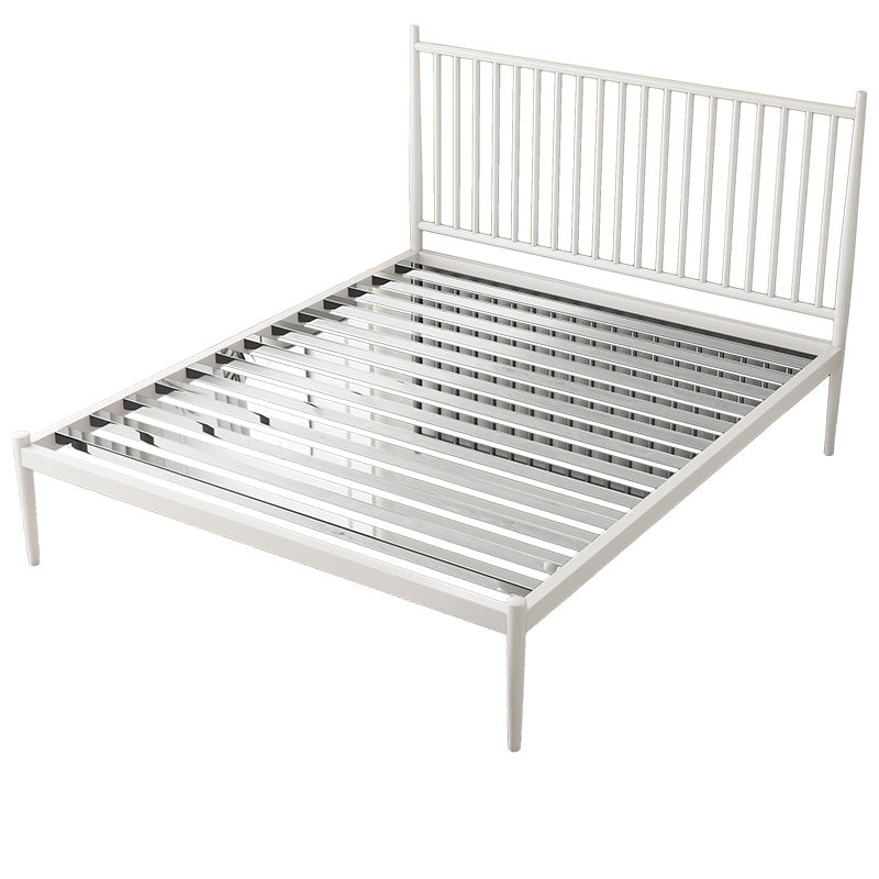 Contemporary Finish Metallic Open-Frame Bed Glam Wire-Grid Iron Bed Frame with Headboard