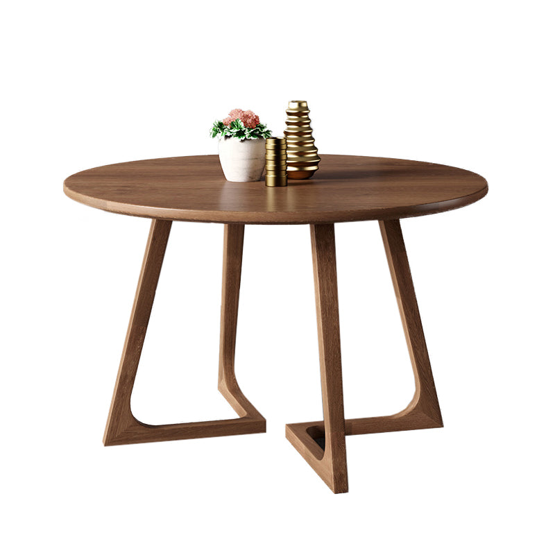 Modern Style Dinette Set 1/2/3/4/5 Pcs Round Solid Wood Dinette Table with Dining Chair