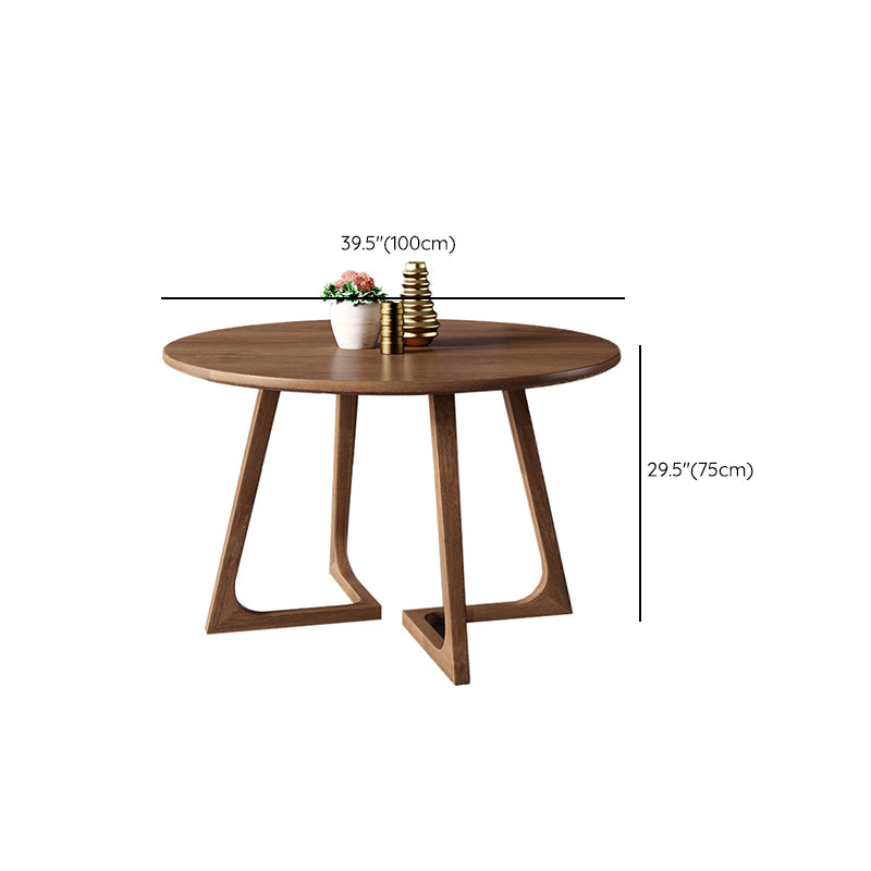 Modern Style Dinette Set 1/2/3/4/5 Pcs Round Solid Wood Dinette Table with Dining Chair
