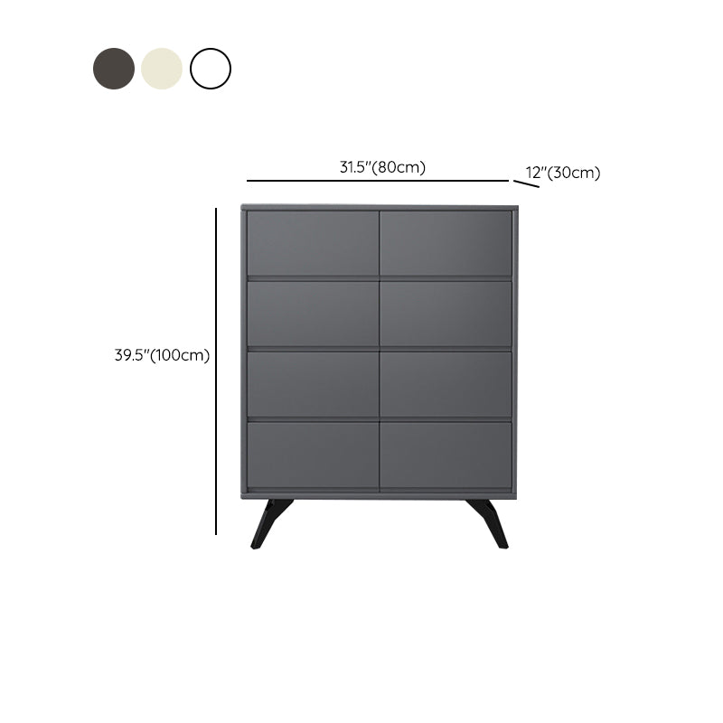 Contemporary Double Dresser Rubber Wood Horizontal Storage Chest Dresser for Bedroom