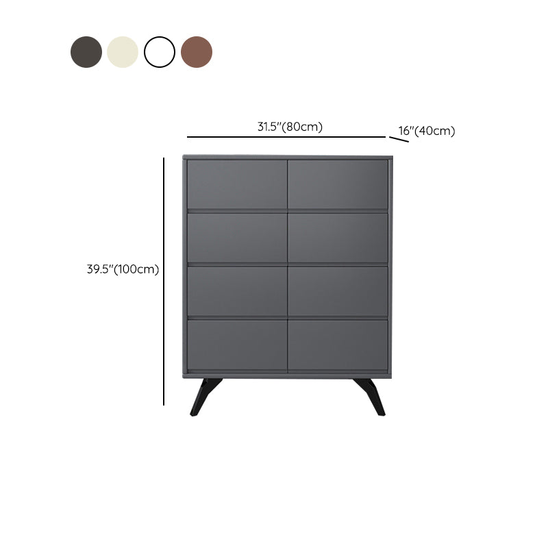 Contemporary Double Dresser Rubber Wood Horizontal Storage Chest Dresser for Bedroom