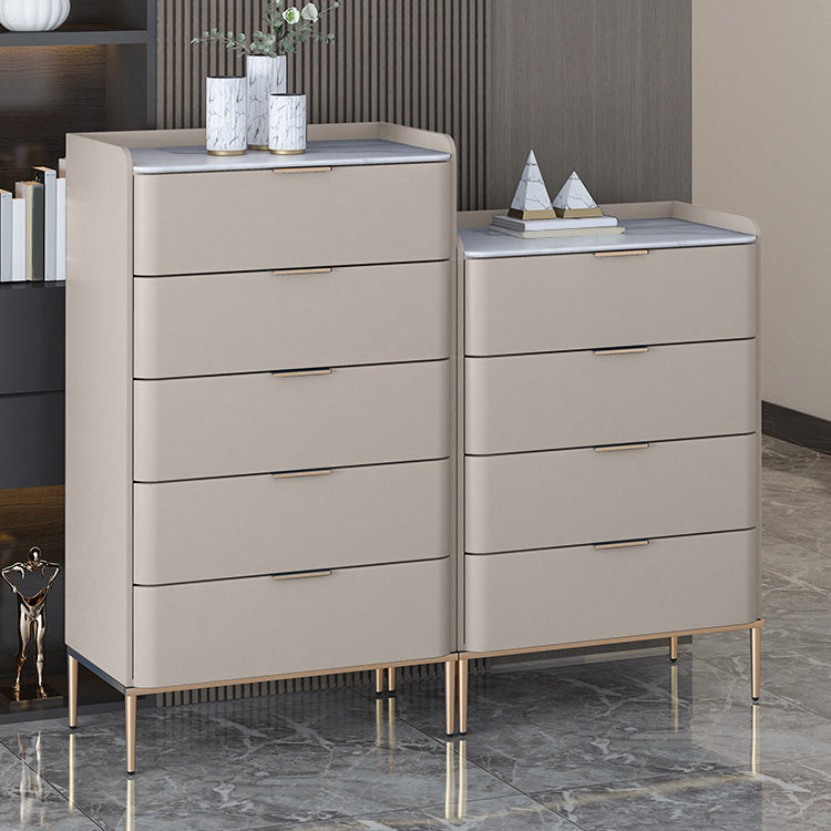 Classic Glam Storage Chest Stone Dresser with 5/4/3 Drawers , 15.6 Inch W