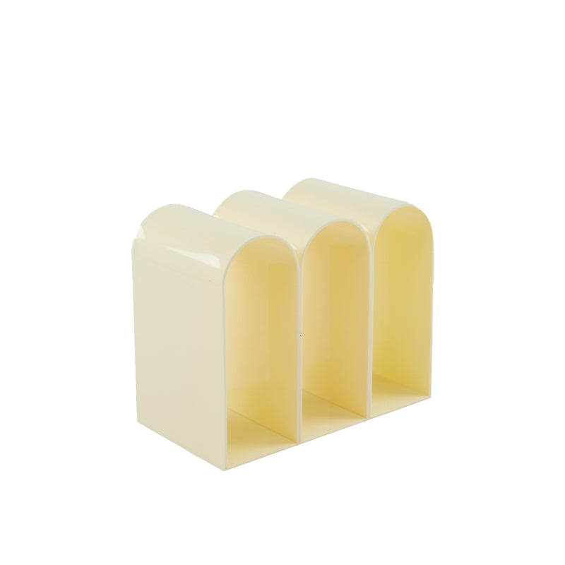 Contemporary Antique Finish Shelf Bookcase Geometric Bookshelf