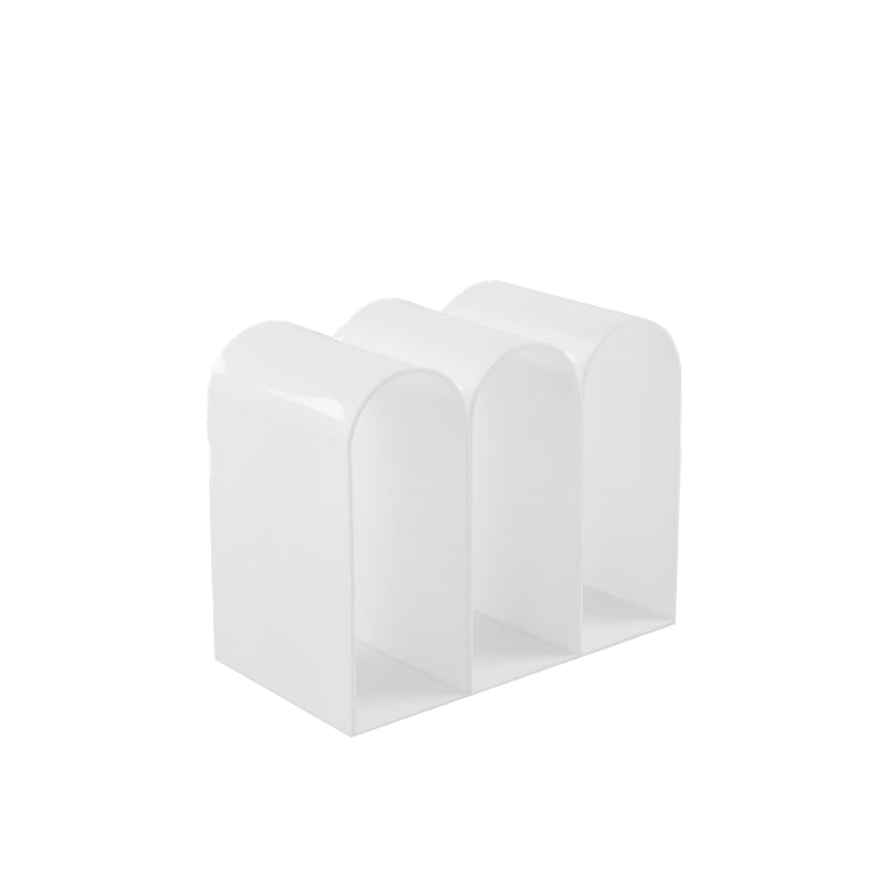 Contemporary Antique Finish Shelf Bookcase Geometric Bookshelf