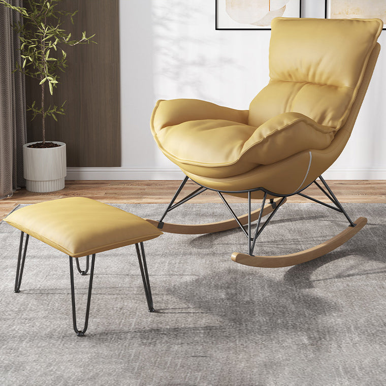 Modern Leisure Chaise Rocking Chair Lounge Upholstered Chaise for Living Room