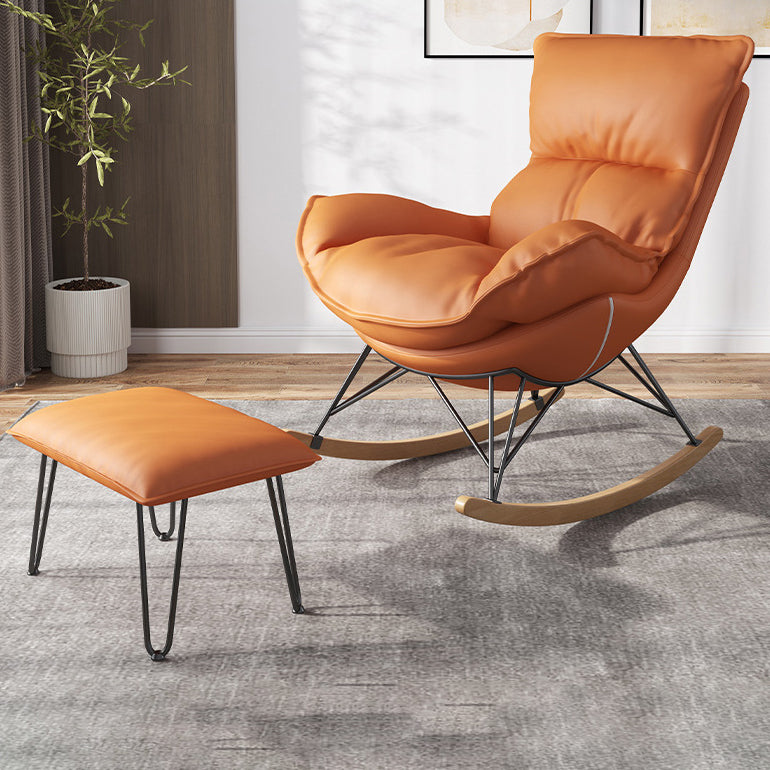 Modern Leisure Chaise Rocking Chair Lounge Upholstered Chaise for Living Room