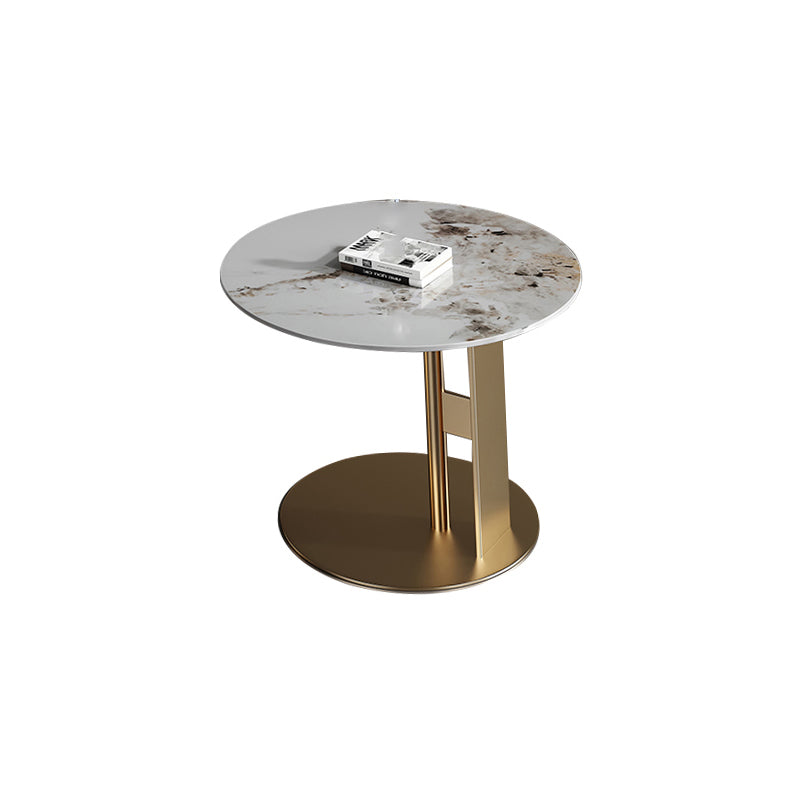 Slate Coffee Table Round Nesting Coffee Table Set with Pedestal Legs
