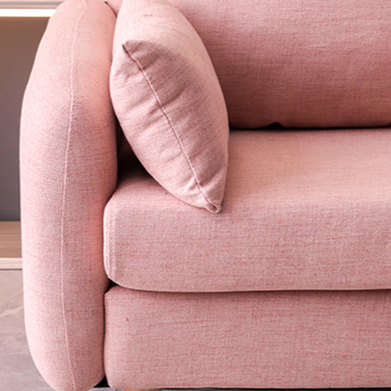 26" Wide Contemporary Sofa Fabric Pillows Stationary Seating with Storage