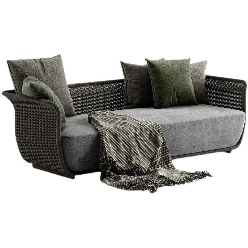 Farmhouse / Country Outdoor Patio Sofa Wicker/Rattan Fabric UV Resistant