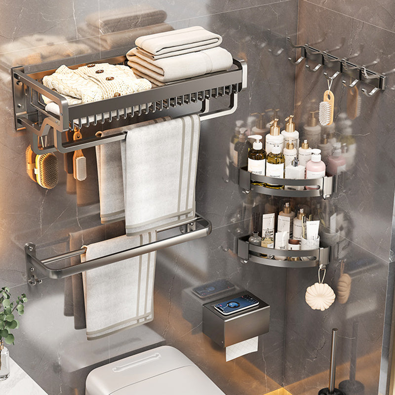 Modern Bathroom Hardware Set Grey Metal Bathroom Accessory Kit Anti-corrosion