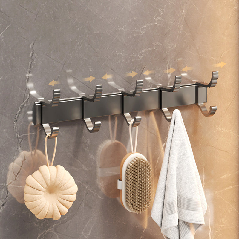 Modern Bathroom Hardware Set Grey Metal Bathroom Accessory Kit Anti-corrosion