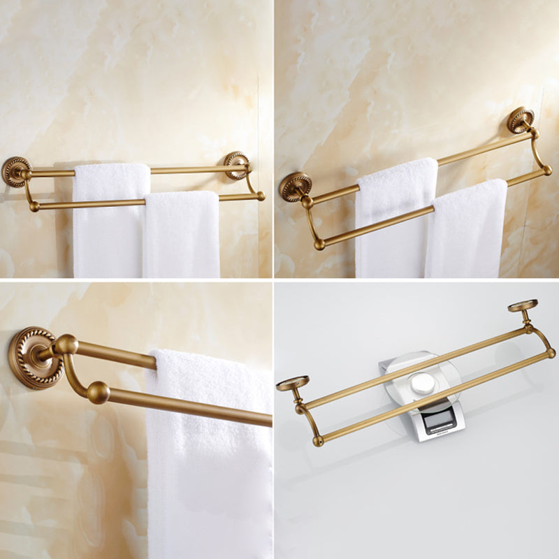 Traditional Bathroom Hardware Set Gold Metal Bathroom Accessory Kit