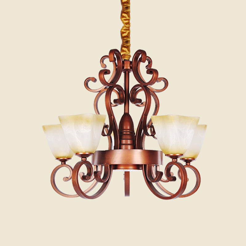 Lampadario a pendente a 9 tradi a pendente trapezoide rustico vetro appeso a soffitto con braccio in ottone in ottone