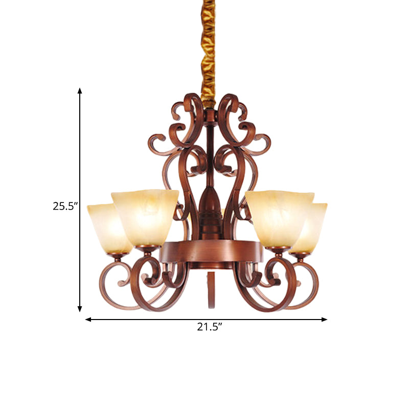 Lampadario a pendente a 9 tradi a pendente trapezoide rustico vetro appeso a soffitto con braccio in ottone in ottone
