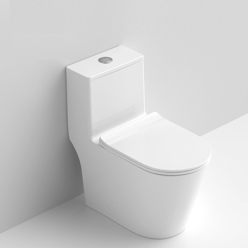 Modern Floor Mounted Toilet White Slow Close Seat Included Toilet Bowl for Bathroom