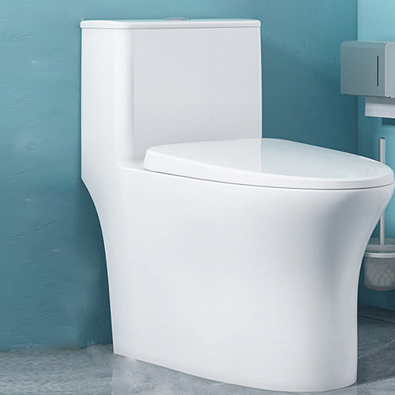 Modern Floor Mounted Toilet White Slow Close Seat Included Toilet Bowl for Bathroom