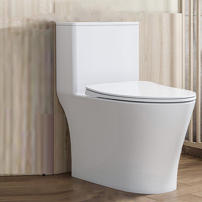 Modern Floor Mounted Toilet White Slow Close Seat Included Toilet Bowl for Bathroom