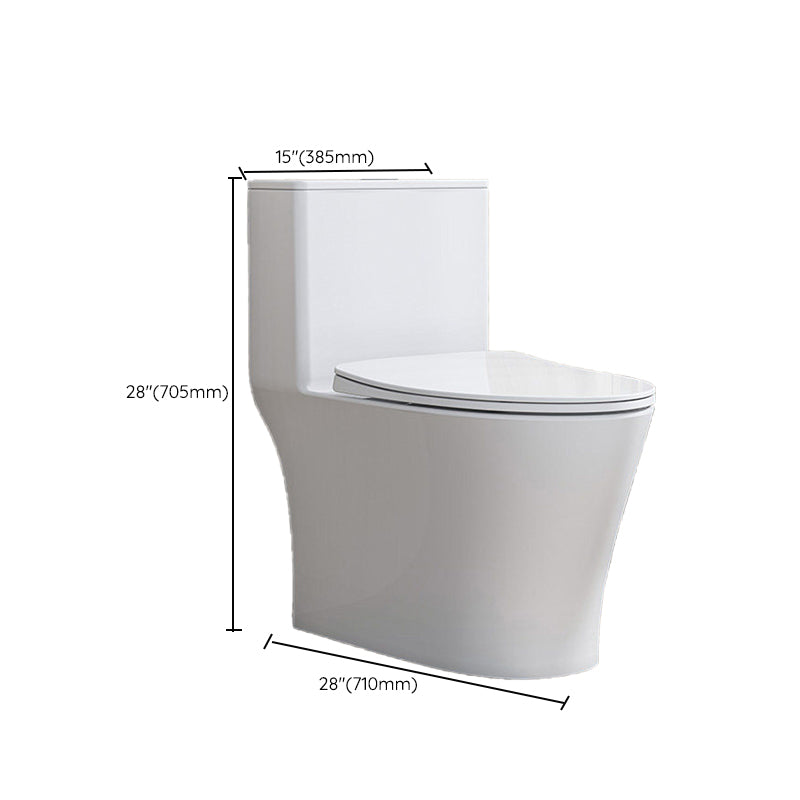 Modern Floor Mounted Toilet White Slow Close Seat Included Toilet Bowl for Bathroom