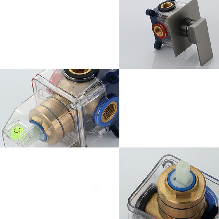 Wall Mounted Bathtub Faucet Handheld Shower Head Rod Handle Faucet