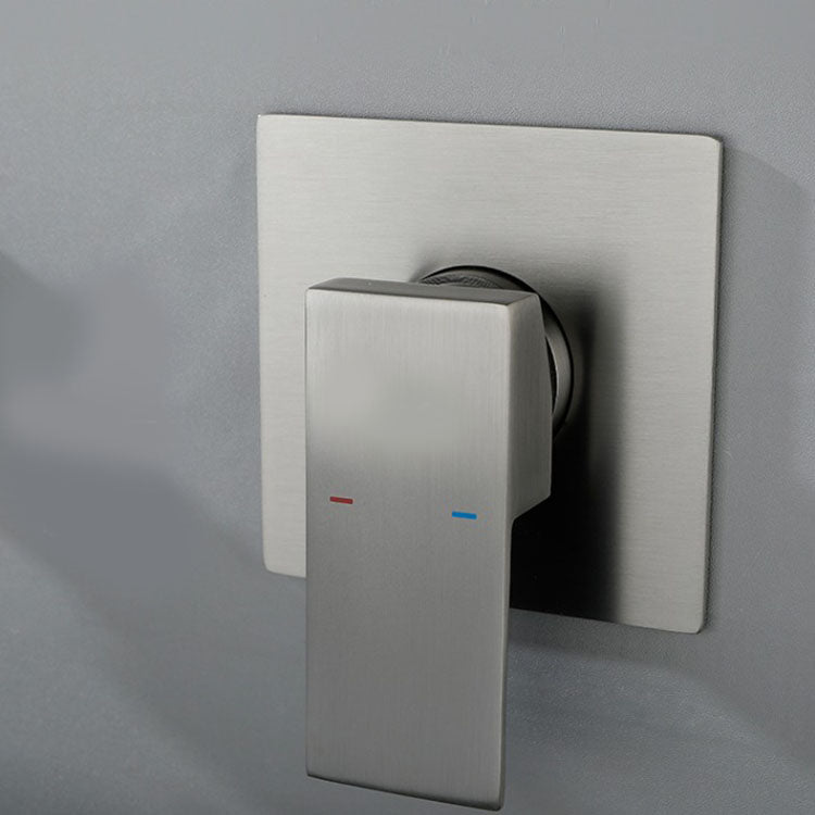 Wall Mounted Bathtub Faucet Handheld Shower Head Rod Handle Faucet