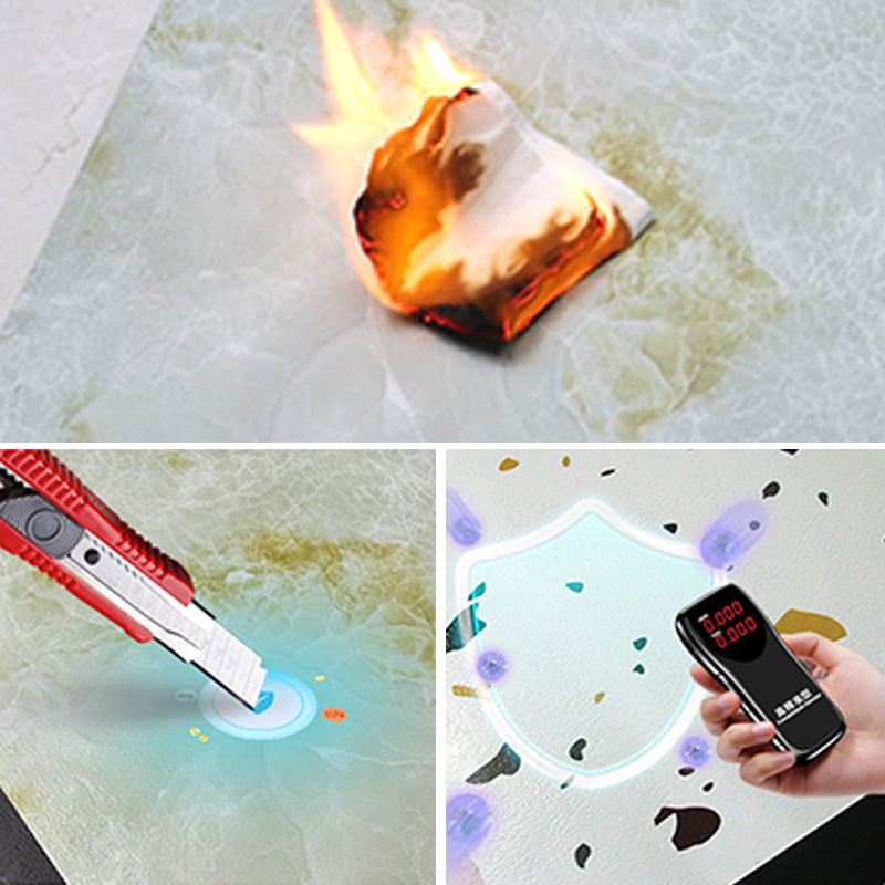 Modern Tile Flooring PVC Peel and Stick Marble Look Mildew Resistant Vinyl Tile