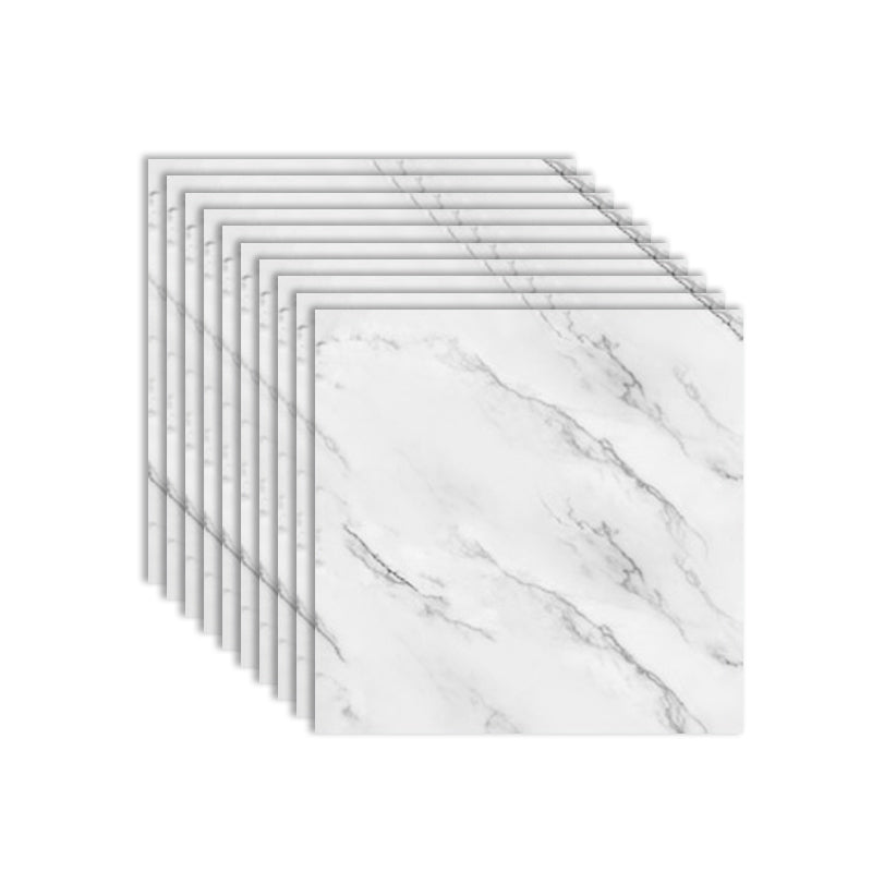 Modern Tile Flooring PVC Peel and Stick Marble Look Mildew Resistant Vinyl Tile