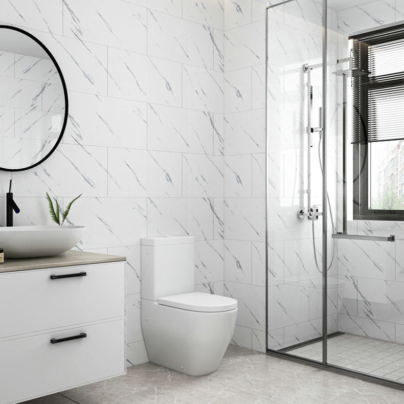 Floor Wall Tile Marble Pattern Wallpaper Rectangular Bathroom Kitchen Wallpaper