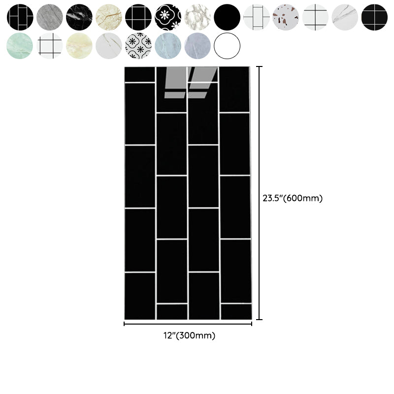 Floor Wall Tile Marble Pattern Wallpaper Rectangular Bathroom Kitchen Wallpaper