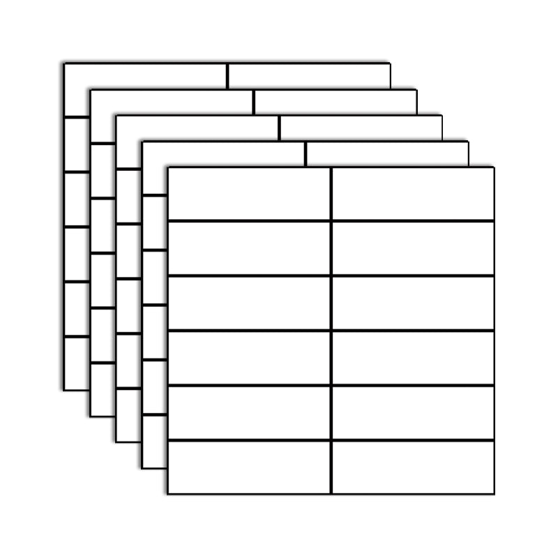 Tile-Peel & Stick Rectangle White Plastic Waterproof Tile-Peel & Stick for Shower 10 Pack