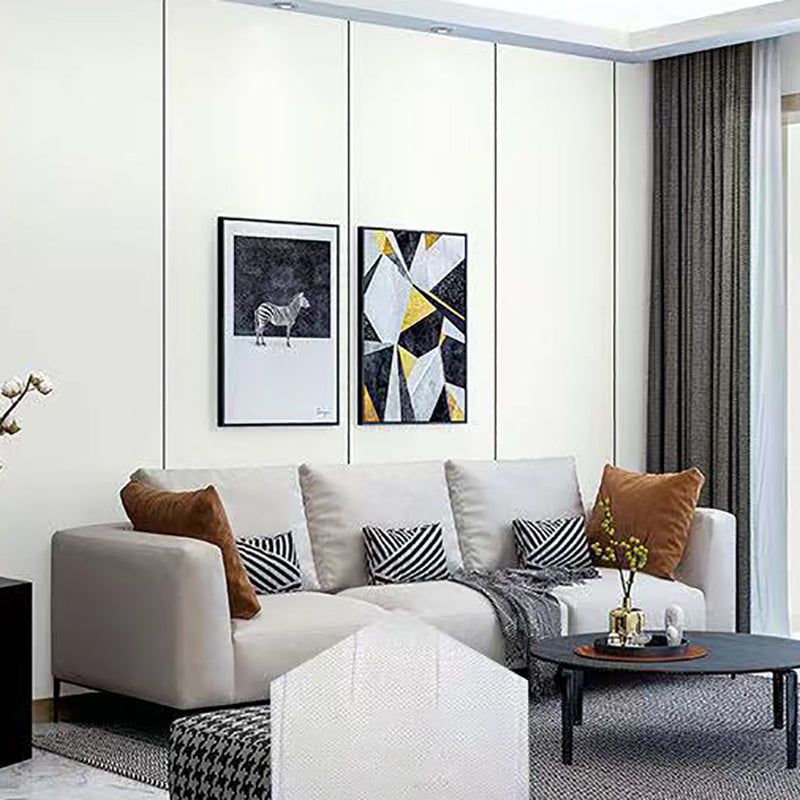 Modern Style Linen Wall Panel Living Room Peel and Stick Wall Paneling