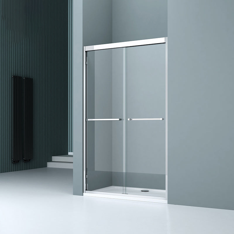 Transparent Double Shower Bath Door Metal Framed Glass Shower Door