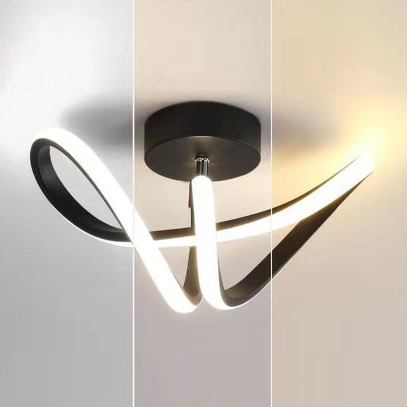 Geometric Semi Flush Light Modern Metal Semi Flush Mount Light Fixture
