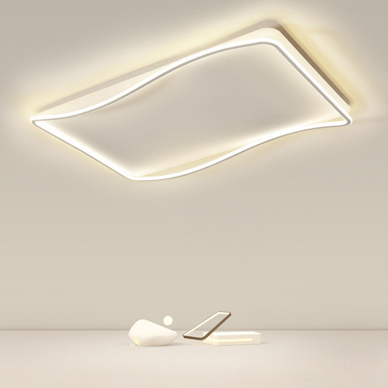 Rectangle Flush Light Modern Metal Flush Mount Light Fixture