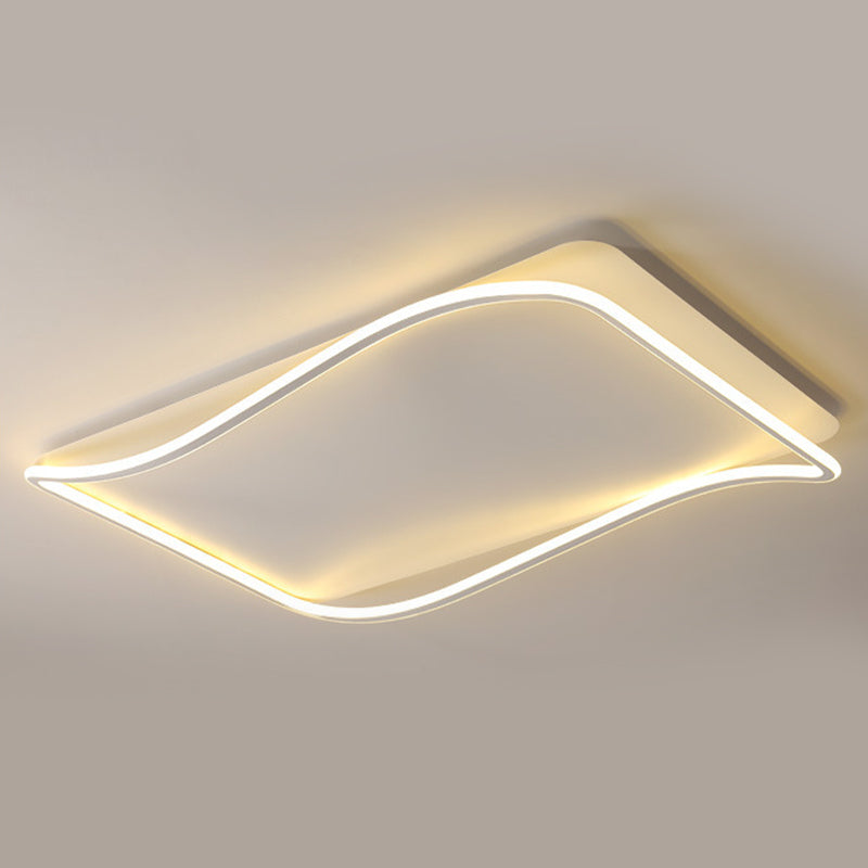 Rectangle Flush Light Modern Metal Flush Mount Light Fixture