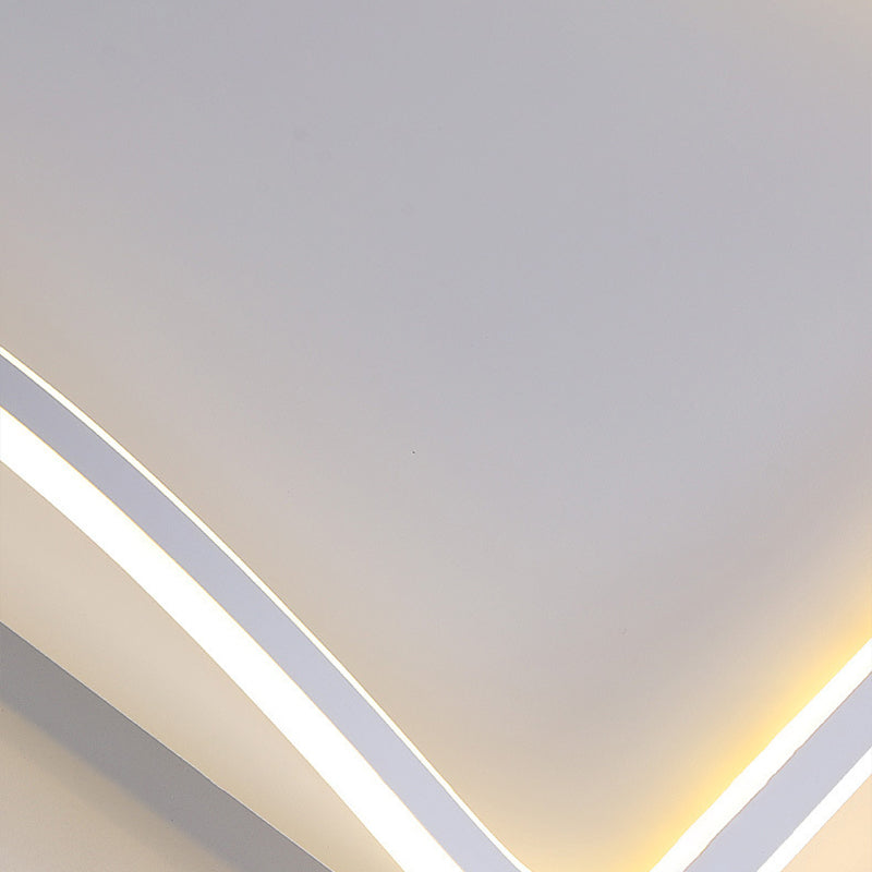 Rectangle Flush Light Modern Metal Flush Mount Light Fixture