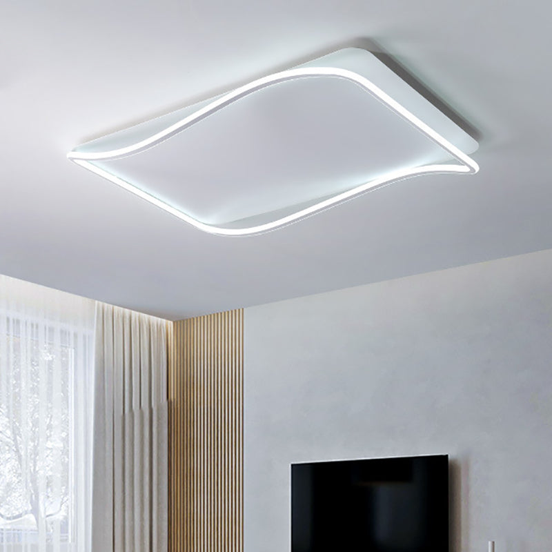 Rectangle Flush Light Modern Metal Flush Mount Light Fixture