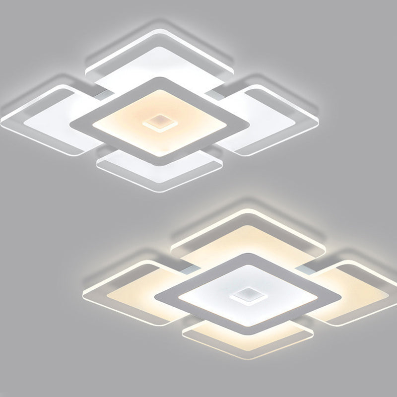 Acrylic Geometric Flush Mount Modern Flush Light for Living Room