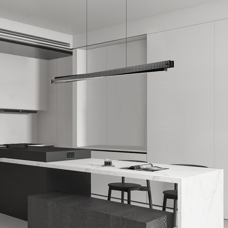 Black Ceiling Pendant Light Modern LED Island Fixture for Kitchen